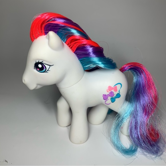 Vintage My Little Pony Bowtie Bow Tie Earth Pony Gen 3 White 2002 As Is - Picture 7 of 10